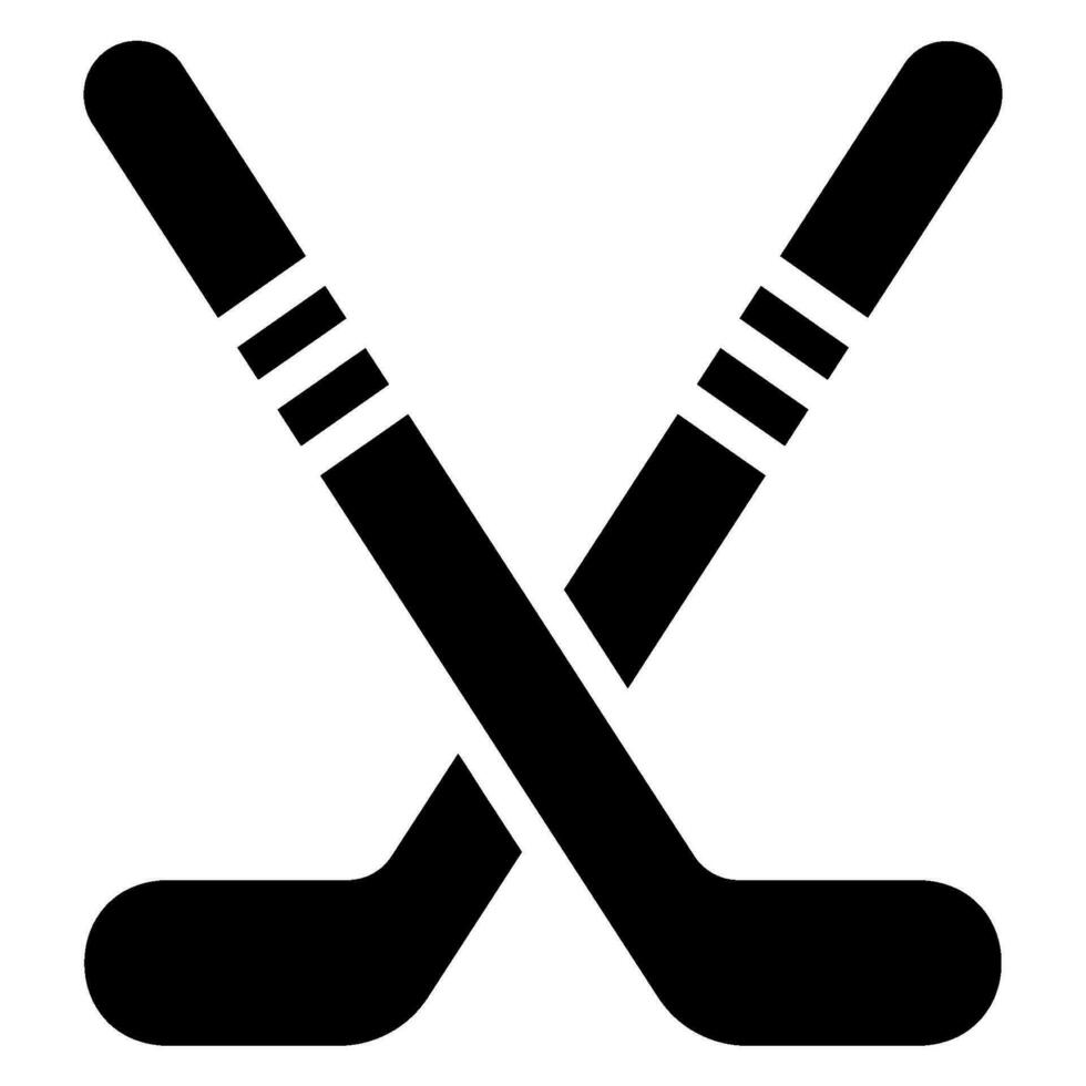 hockey sticks glyph icon vector