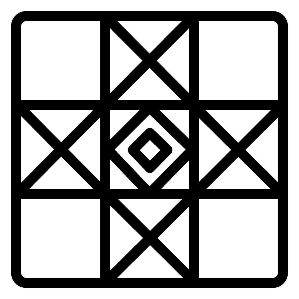 quilt line icon vector