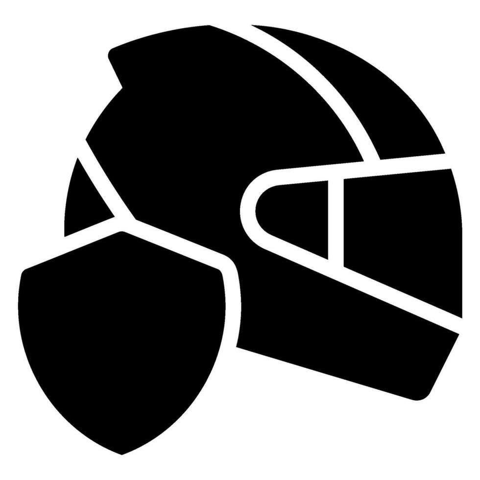 helmet glyph icon vector