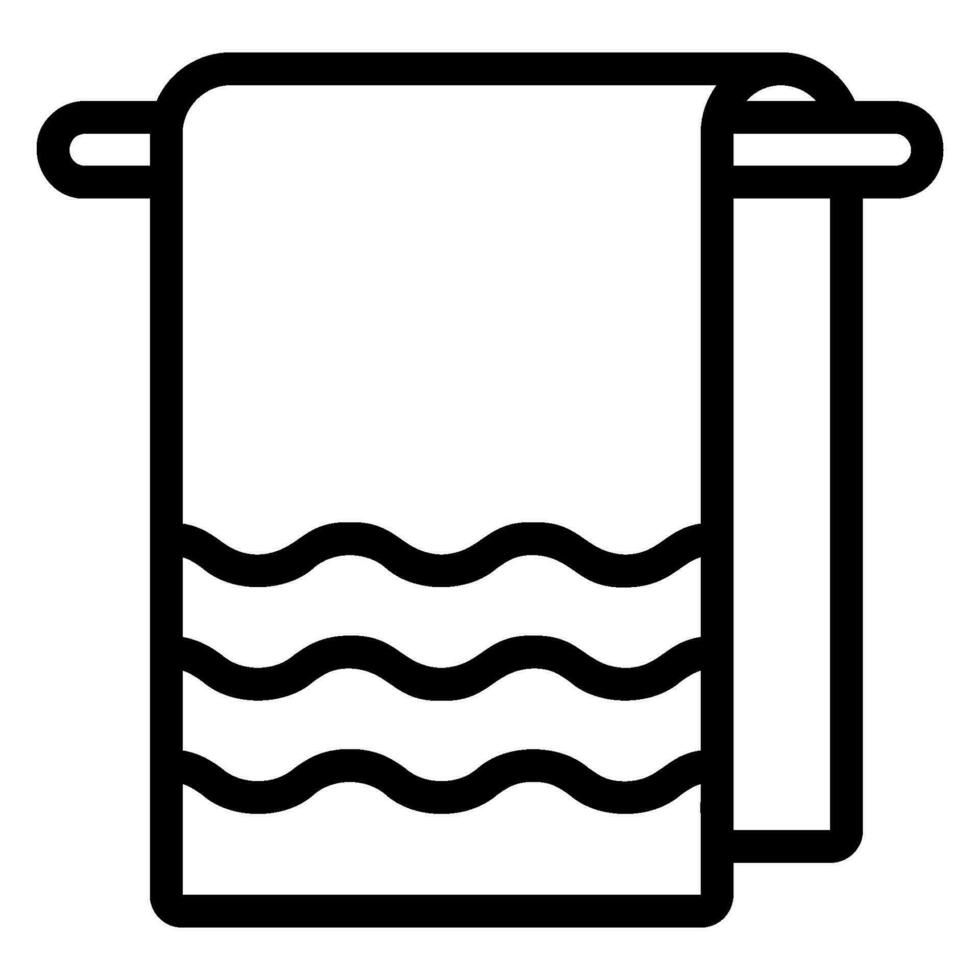 bath towel line icon vector