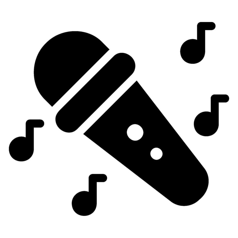 icono de glifo de karaoke vector