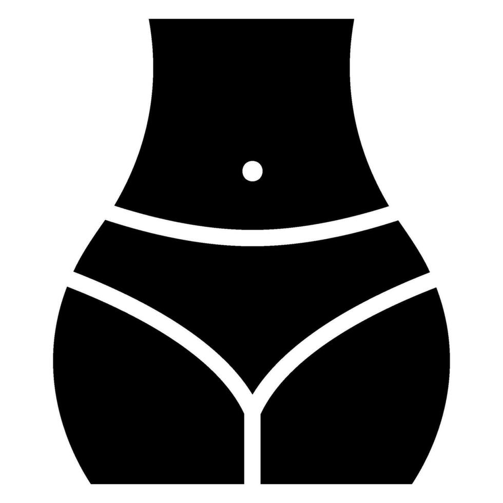 waist glyph icon vector