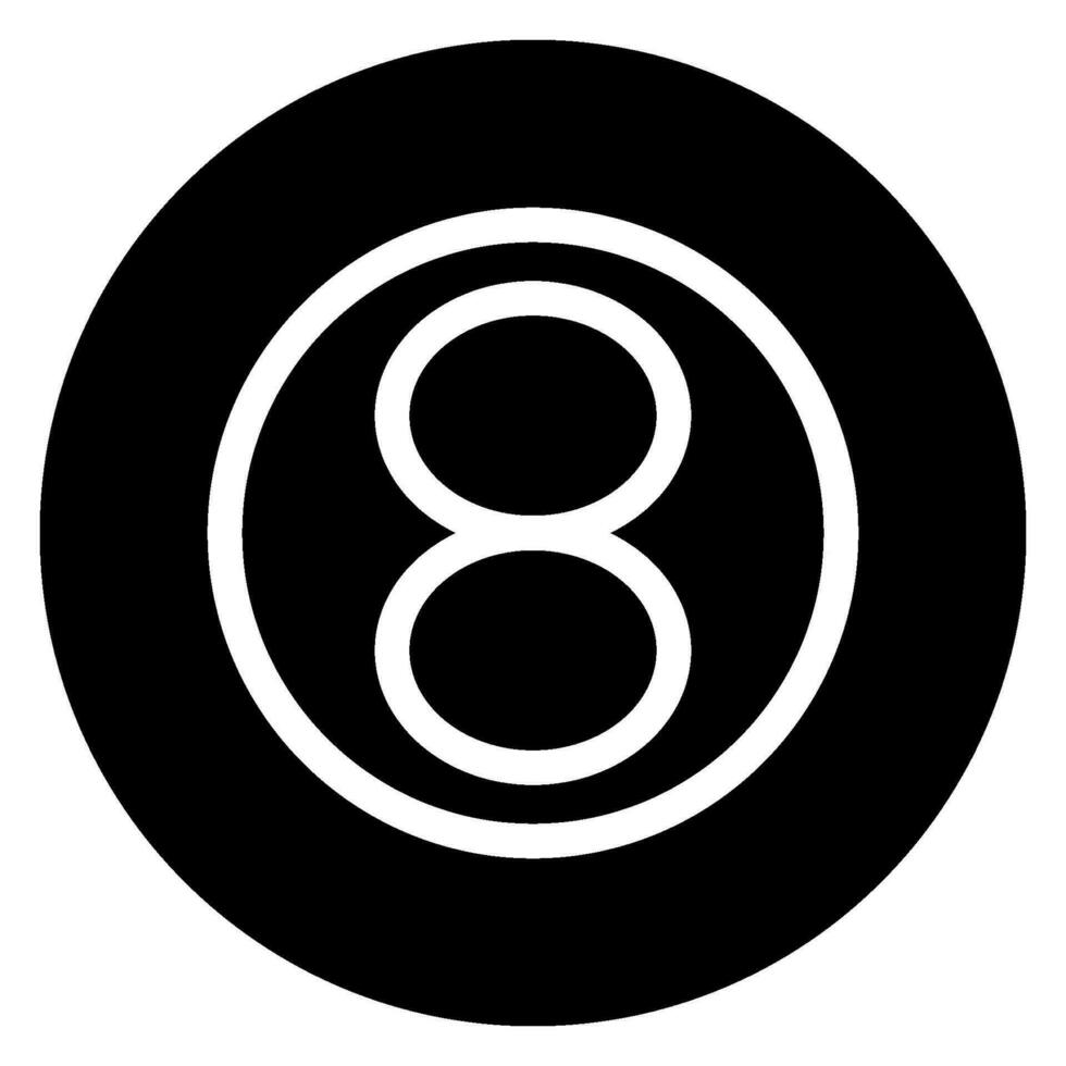 eight Ball glyph icon vector
