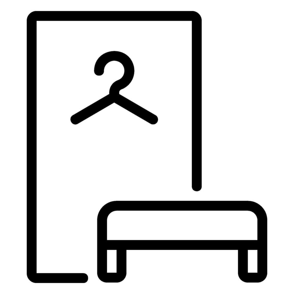 changing room line icon vector