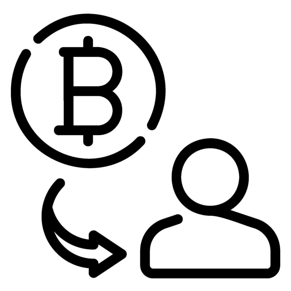 cryptocurrency line icon vector