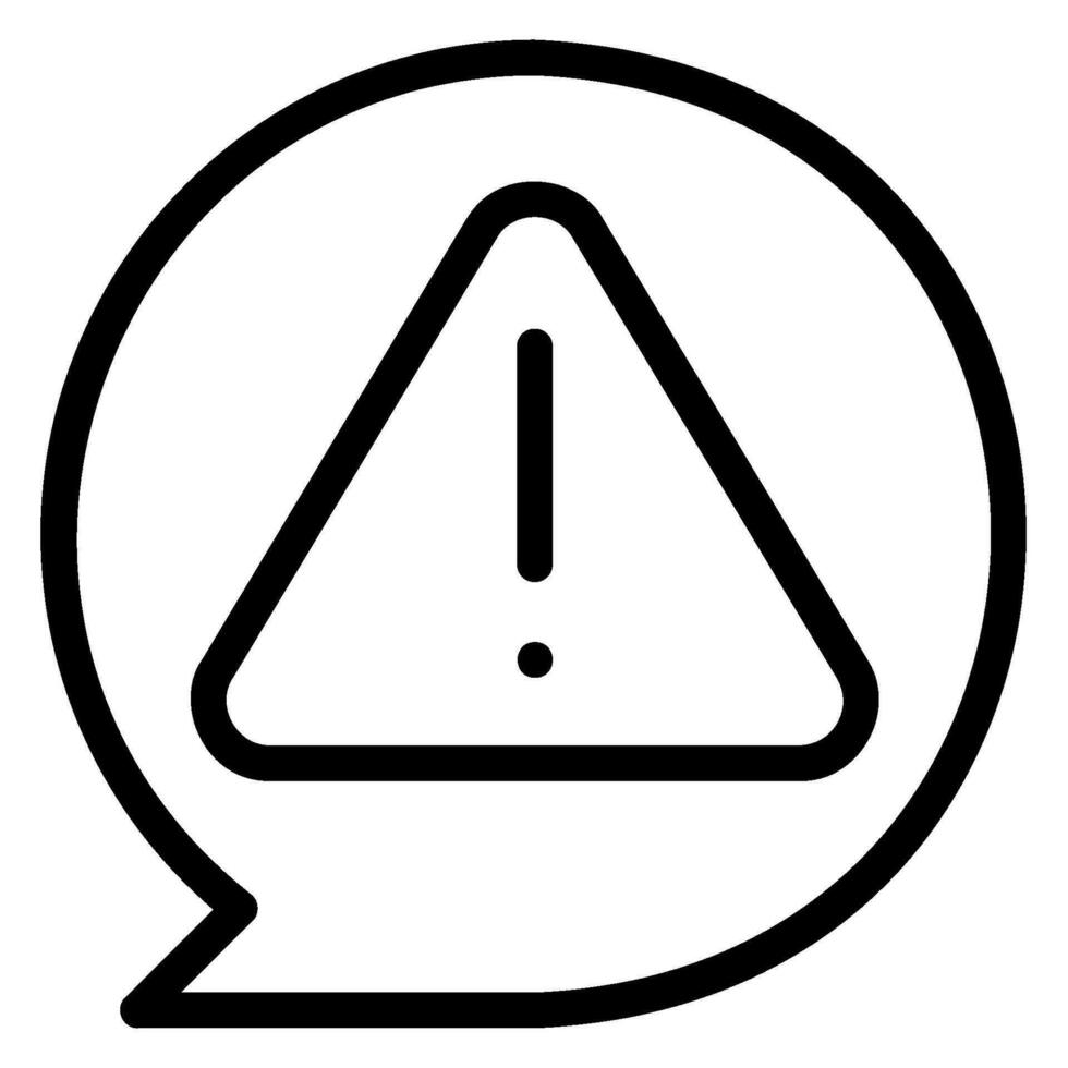 caution line icon vector