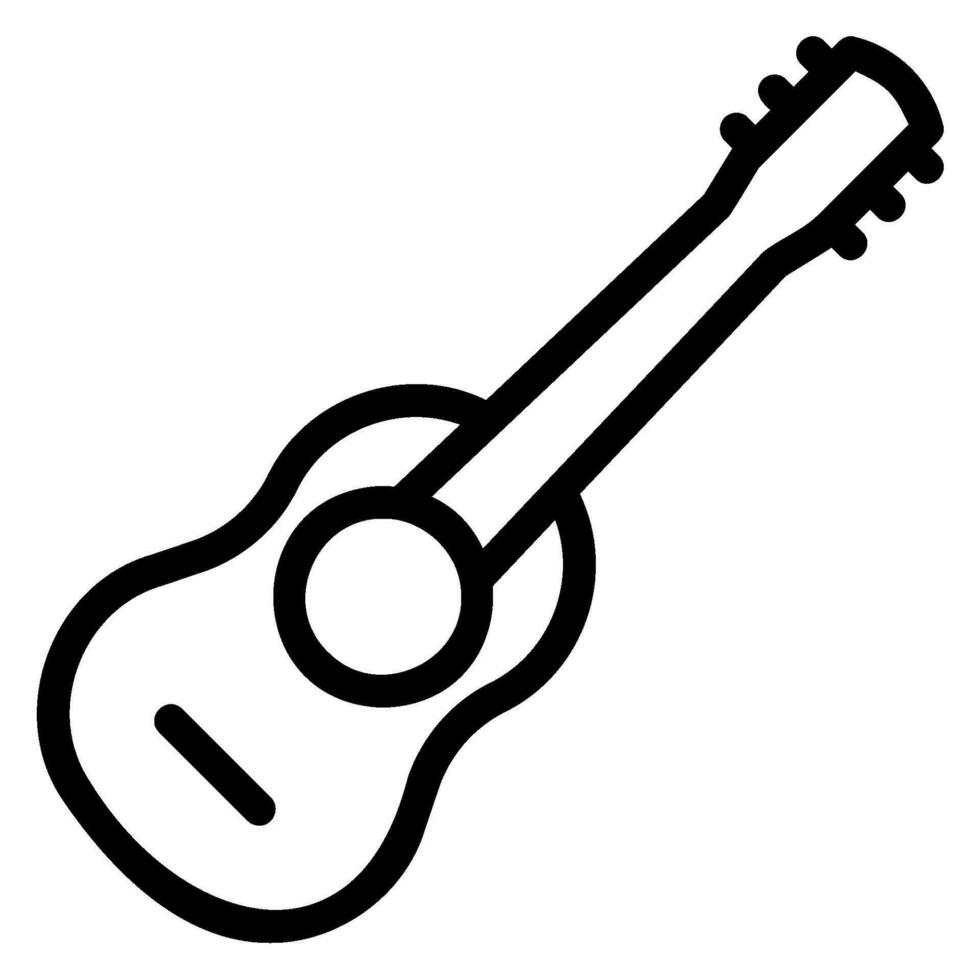 guitar line icon vector