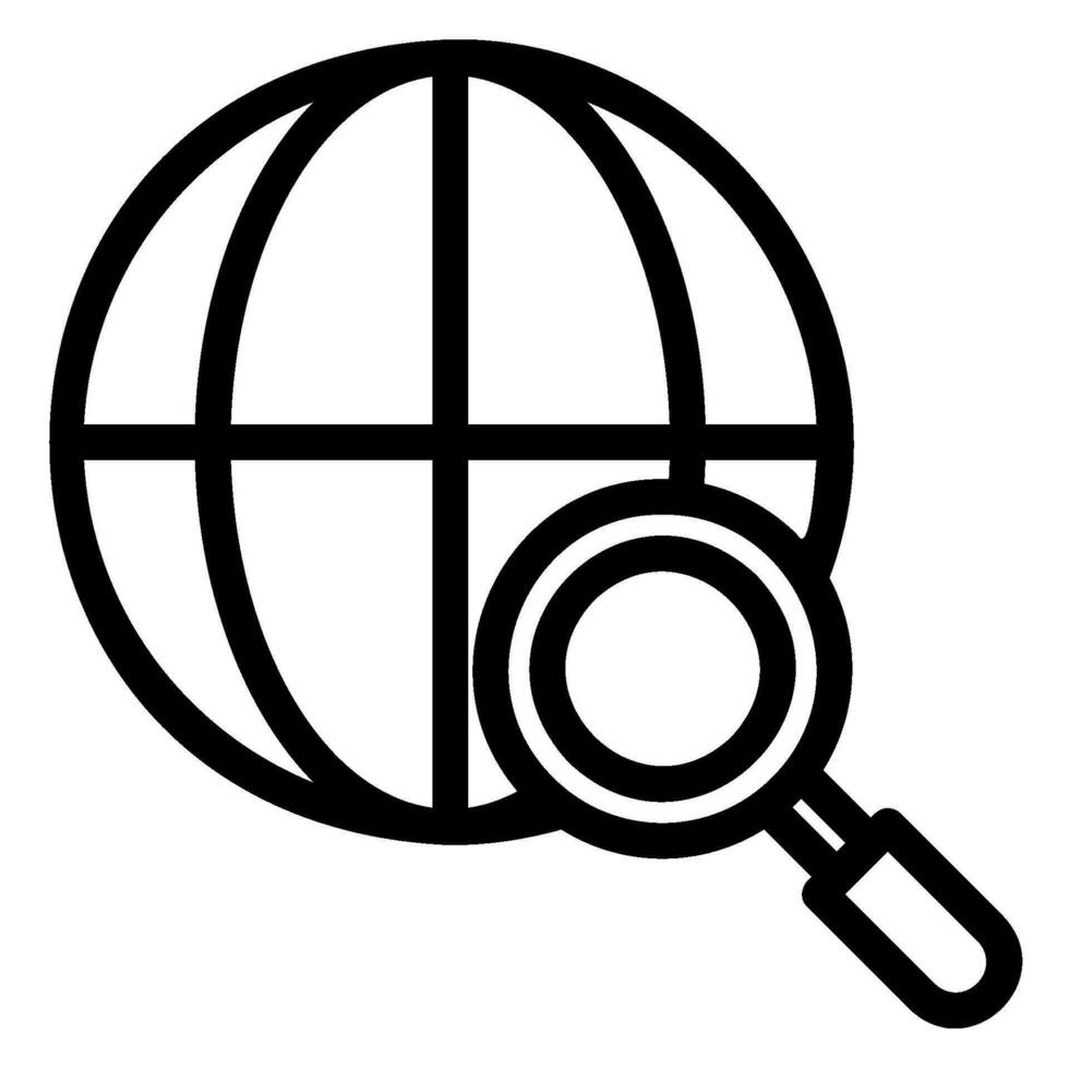 global research line icon vector