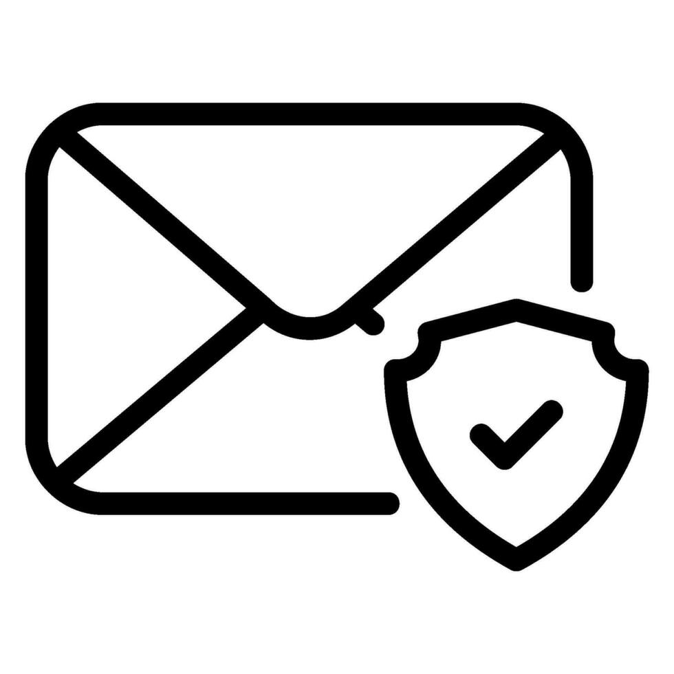 envelope line icon vector