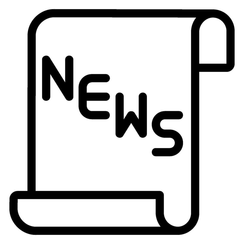 breaking news line icon vector