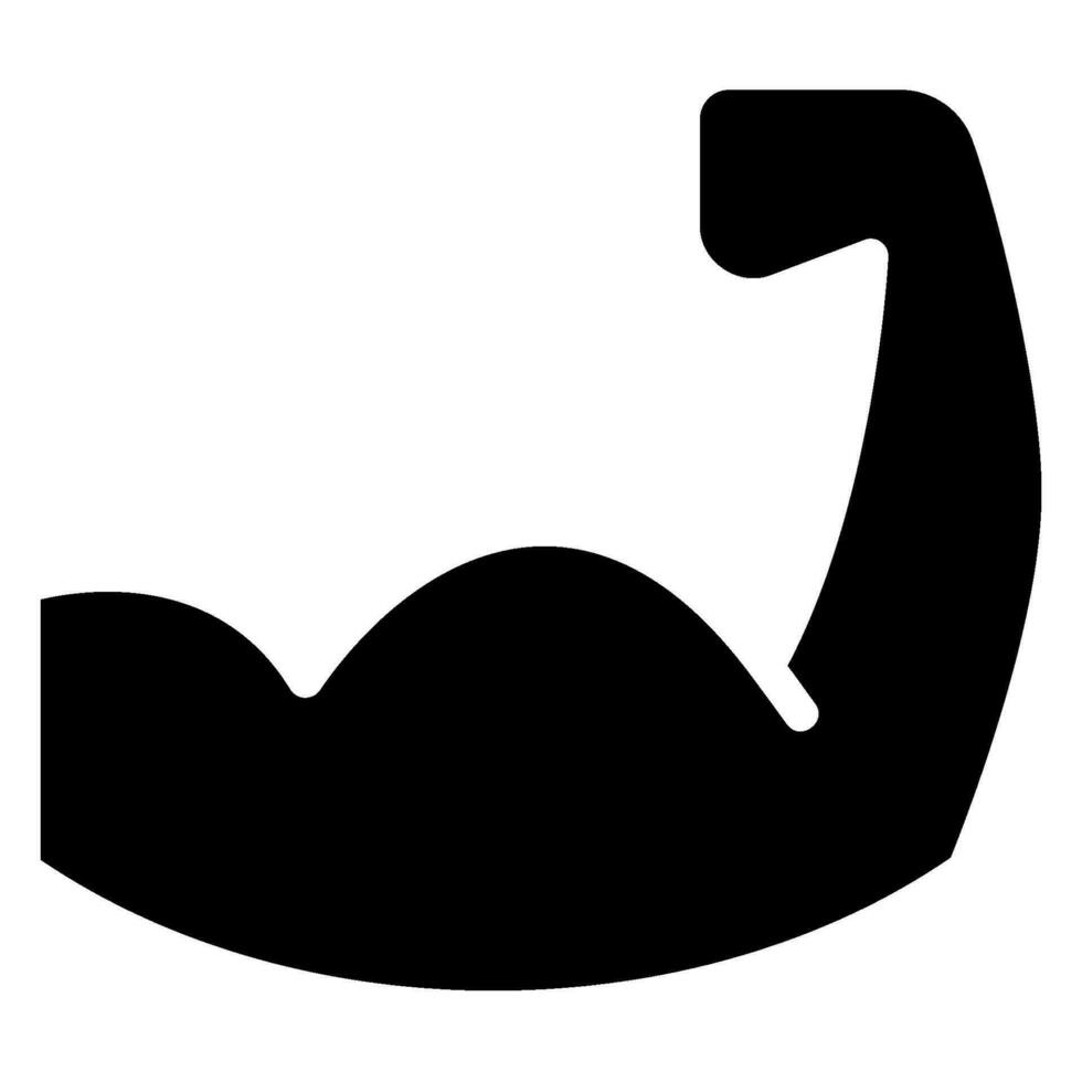 muscle glyph icon vector