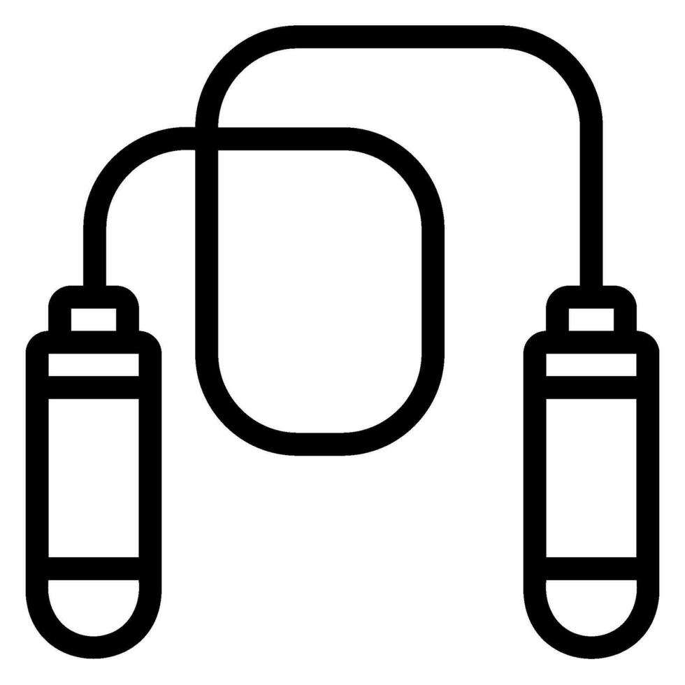 jump rope line icon vector