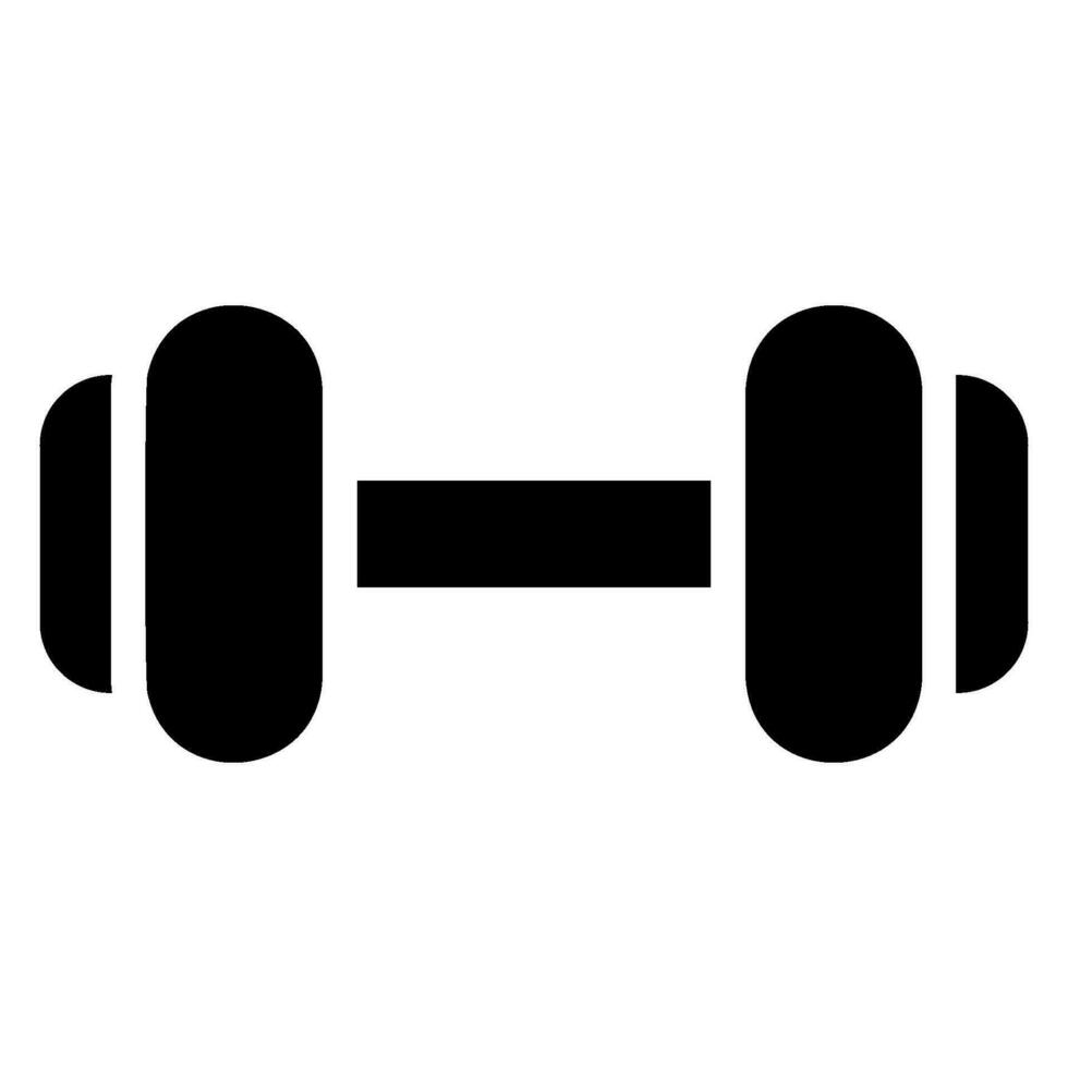 dumbbell glyph icon vector