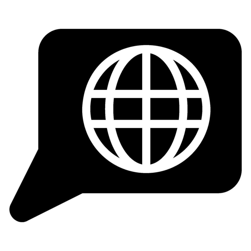 global network glyph icon vector