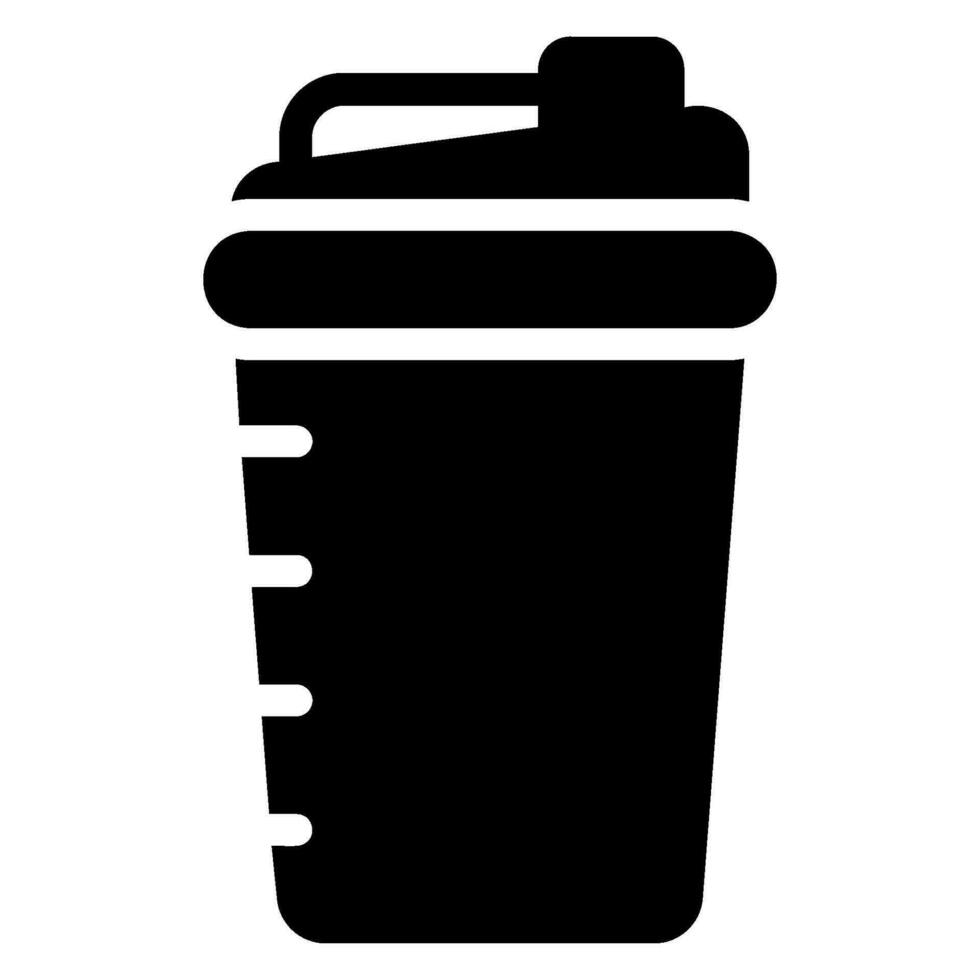 protein shake glyph icon vector