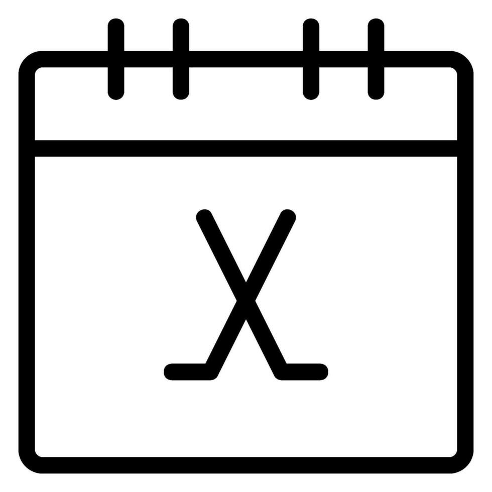 calendar line icon vector