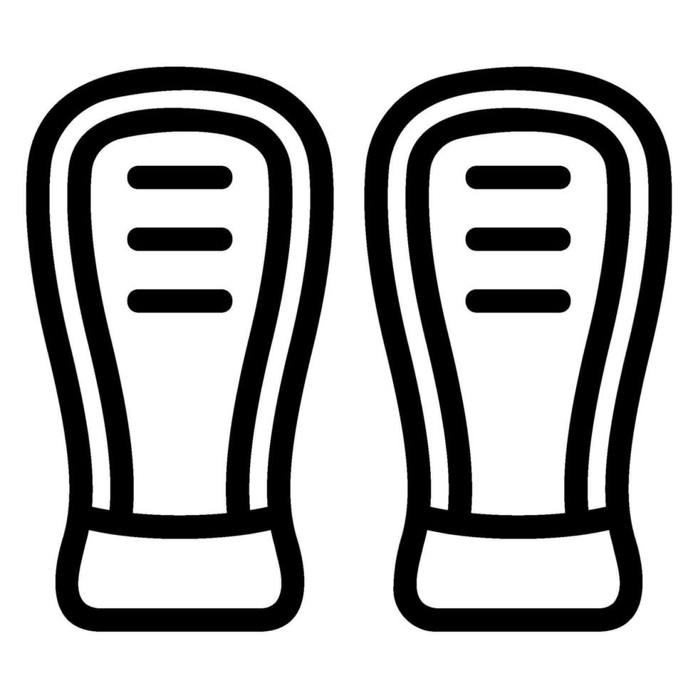 shin guards line icon vector