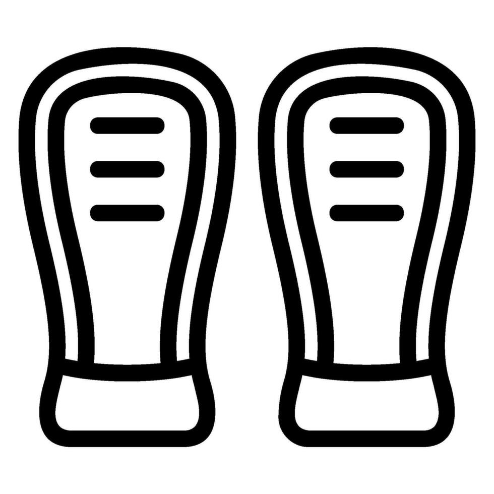 shin guards line icon vector