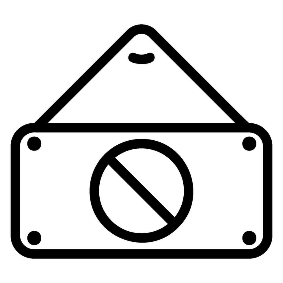 closed line icon vector