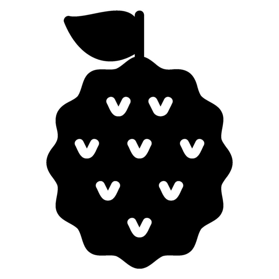 Lychee glyph icon vector