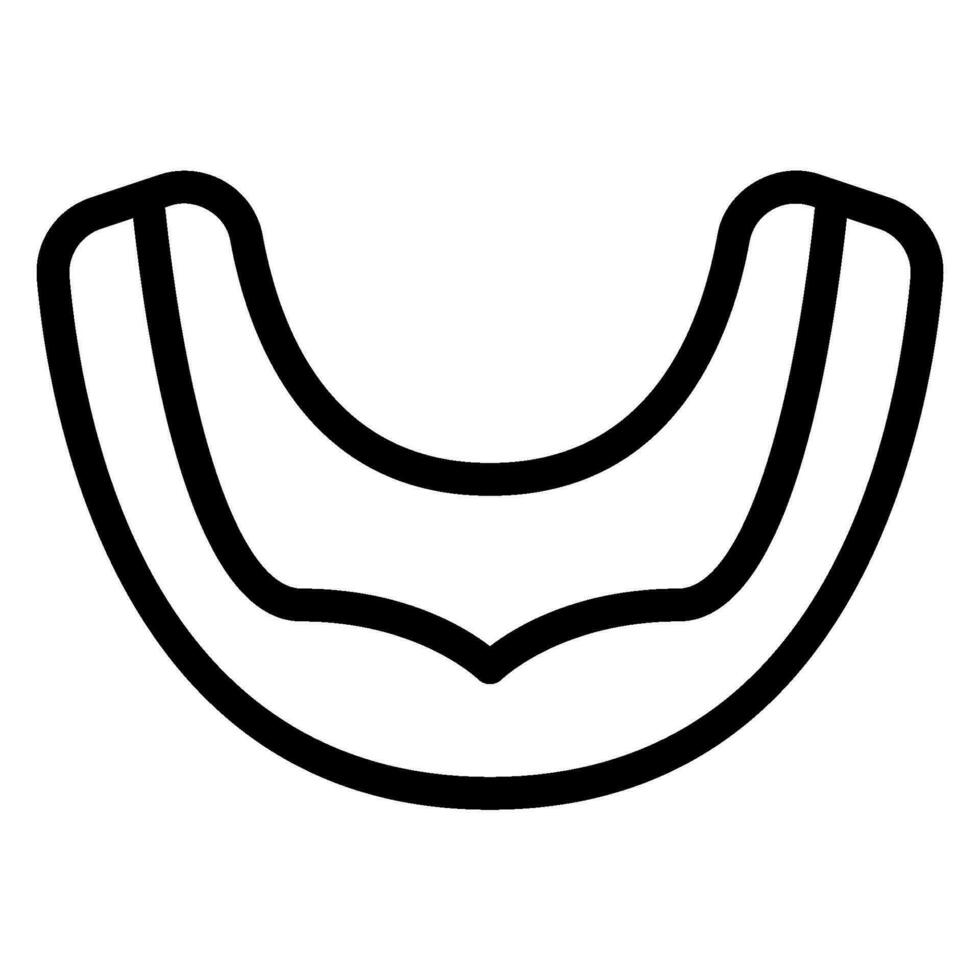 mouth guard line icon vector