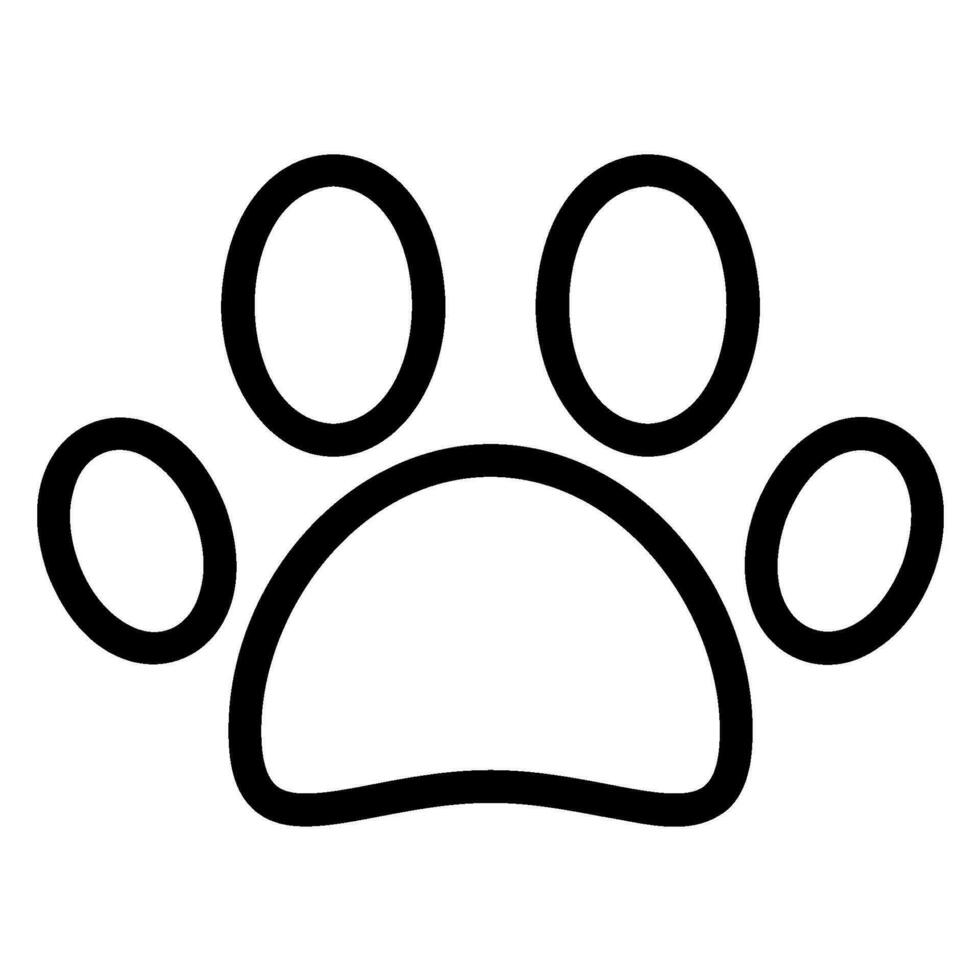 pawprint line icon vector