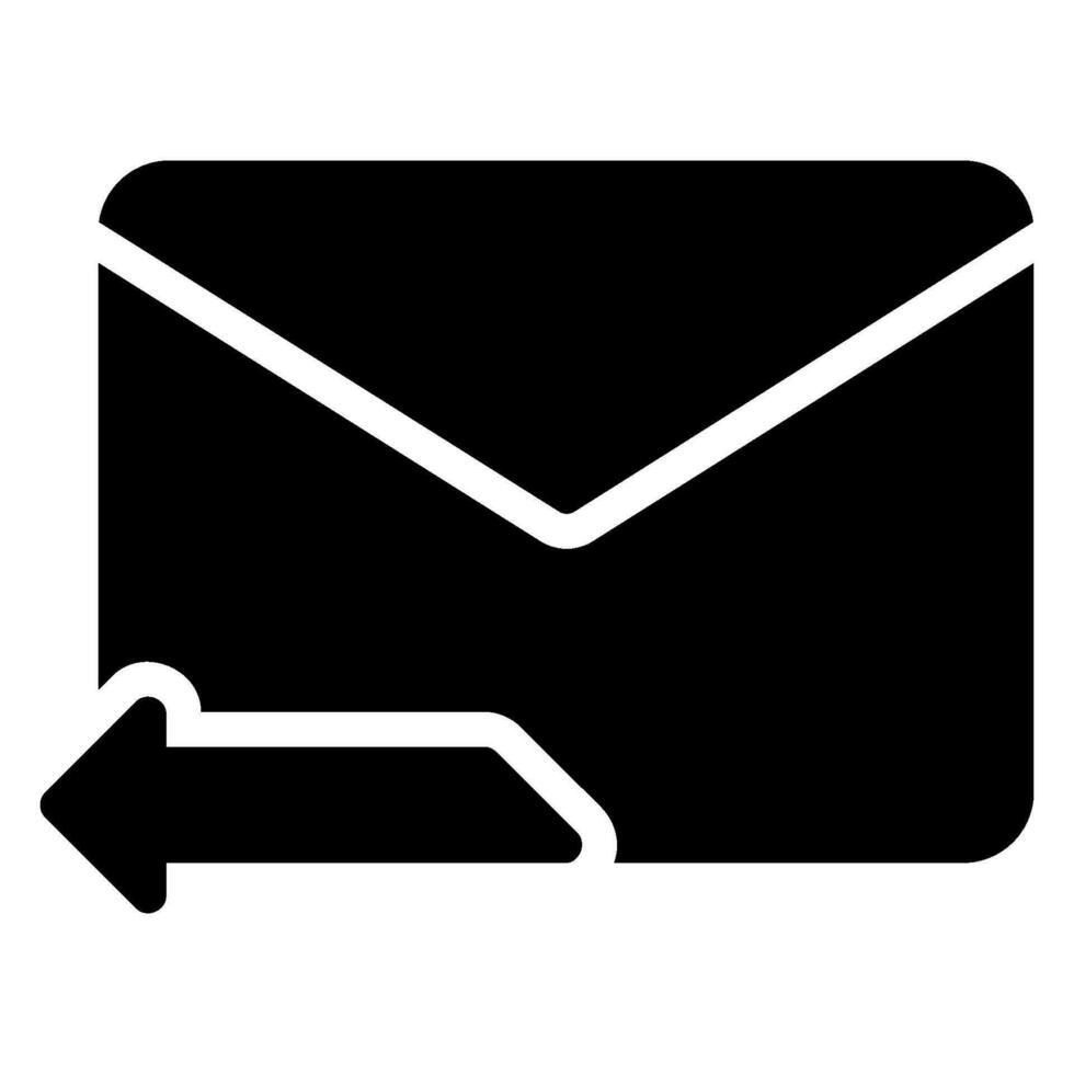 reply message glyph icon vector