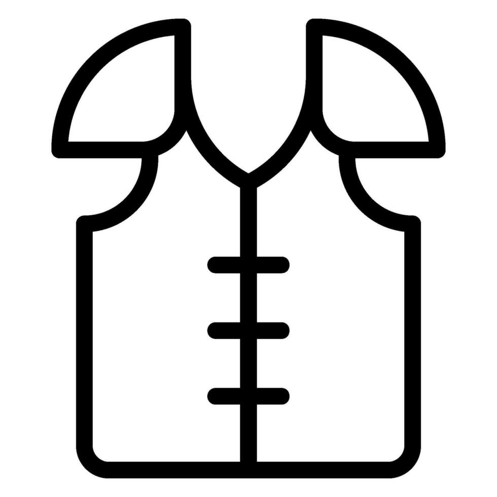 shoulder pads line icon vector