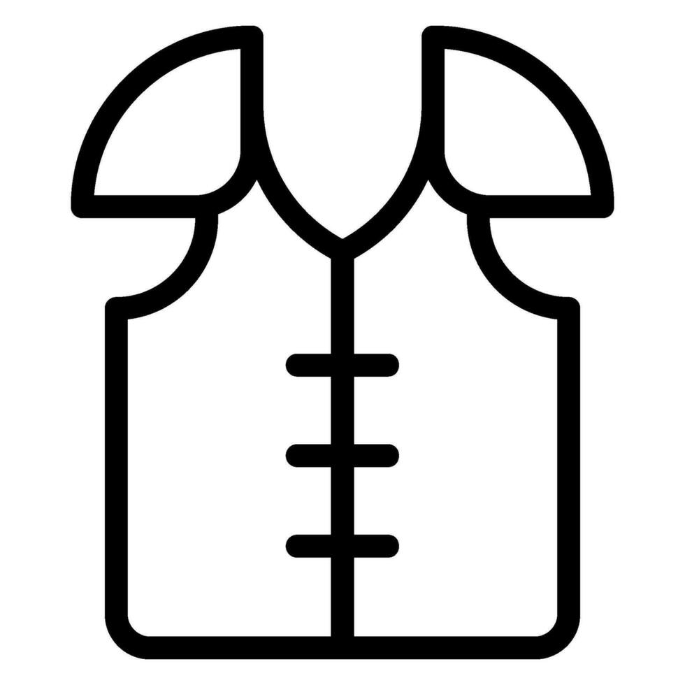 shoulder pads line icon vector