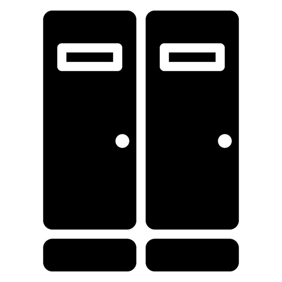 locker glyph icon vector