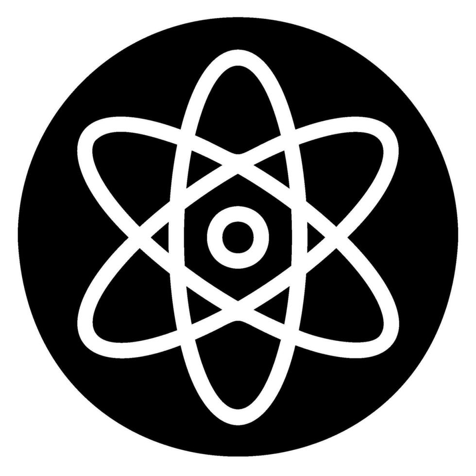 atom glyph icon vector