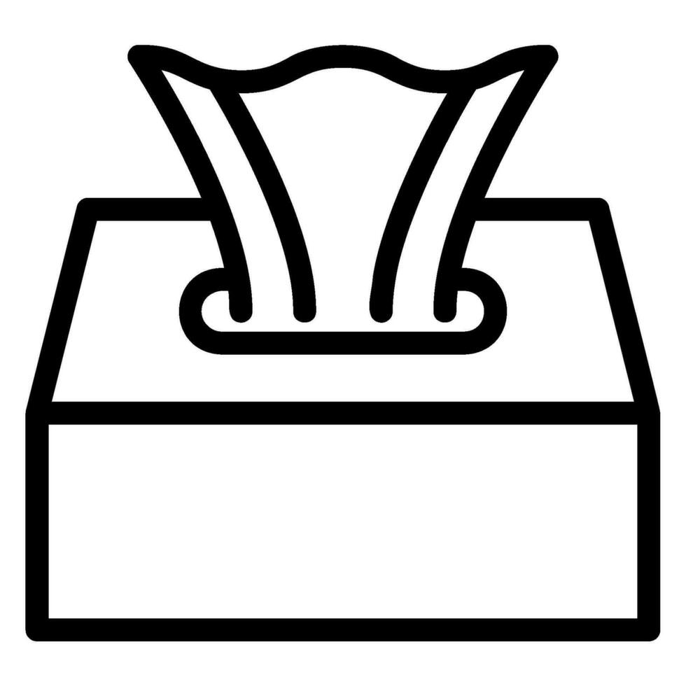 tissue box line icon vector