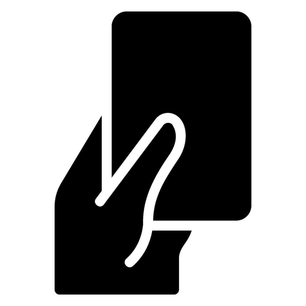 red card glyph icon vector