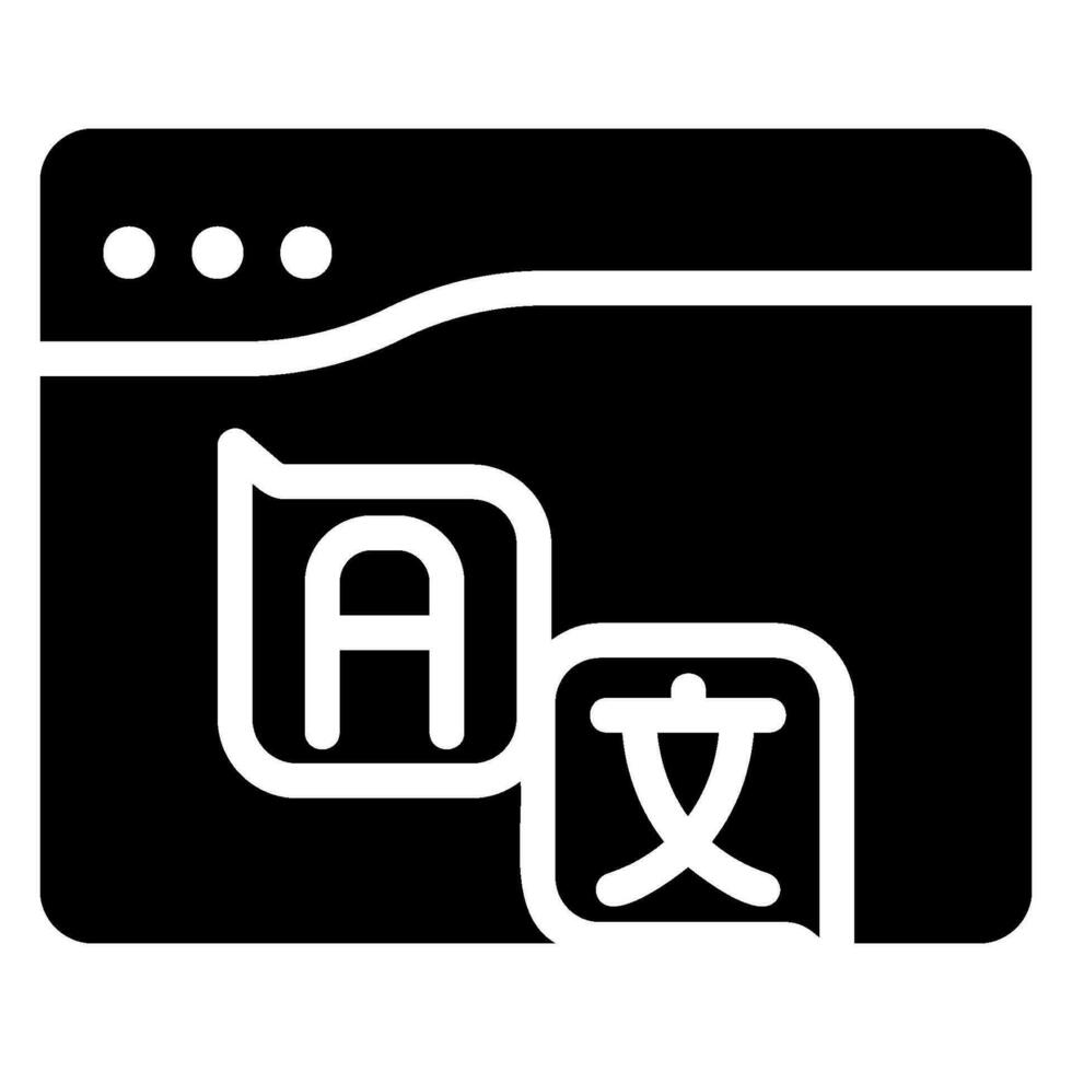 online translator glyph icon vector