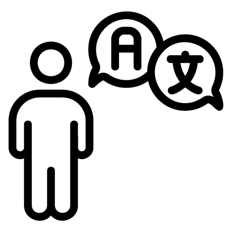 translator line icon vector