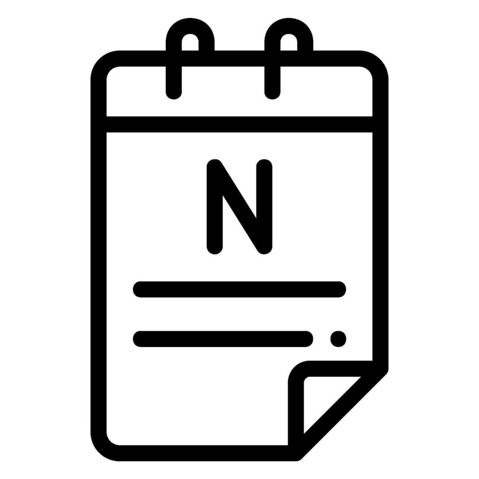 notebook line icon vector