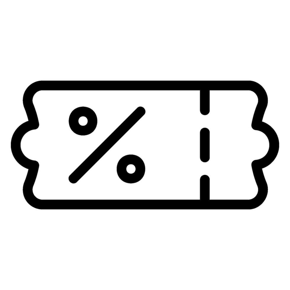 voucher line icon vector