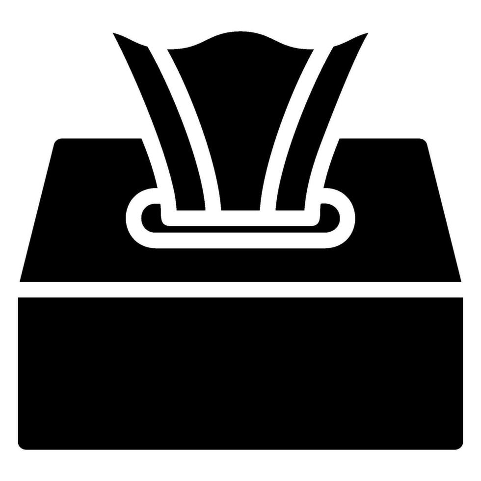 tissue box glyph icon vector