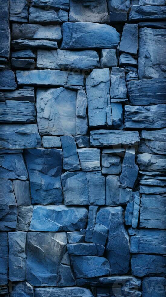 Blue stone wall texture background. ai generated 27470074 Stock Photo