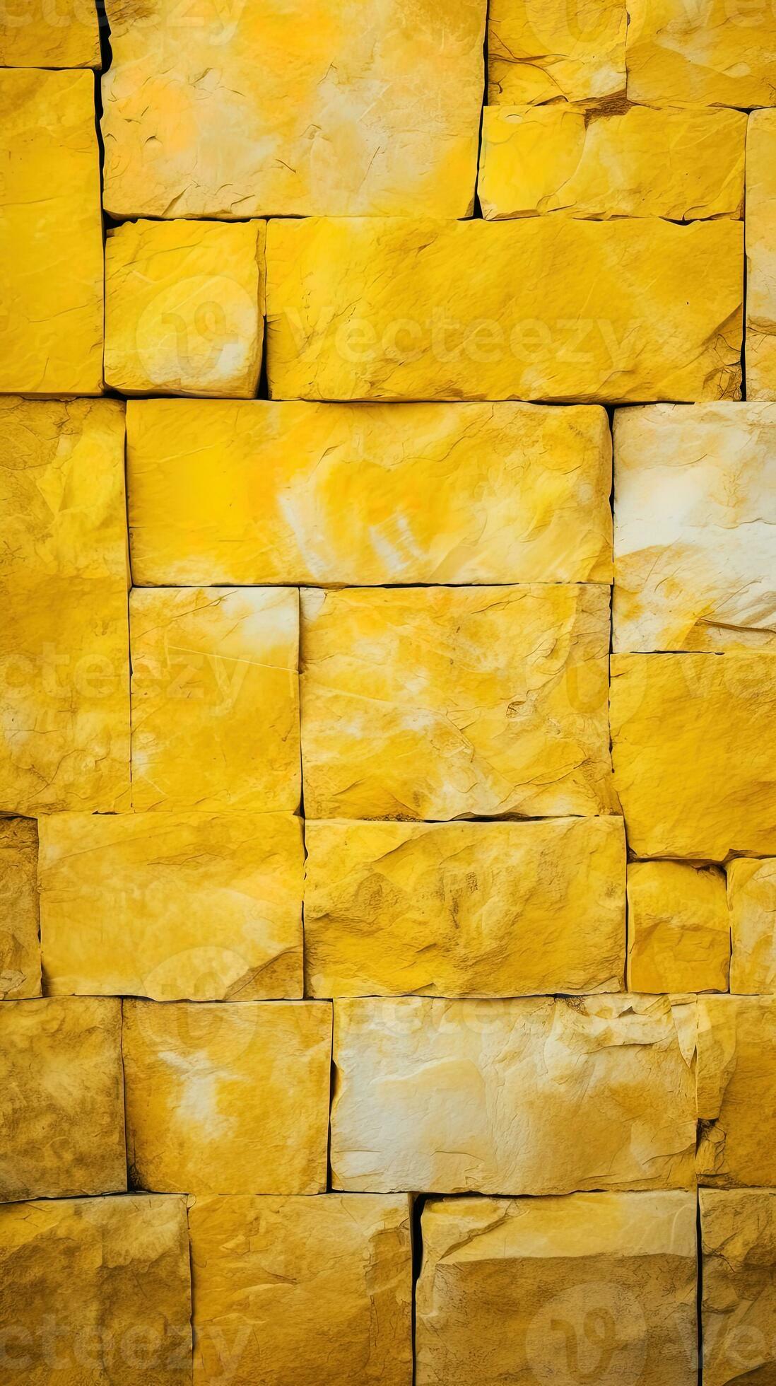 Yellow stone wall texture background. ai generated 27470288 Stock Photo