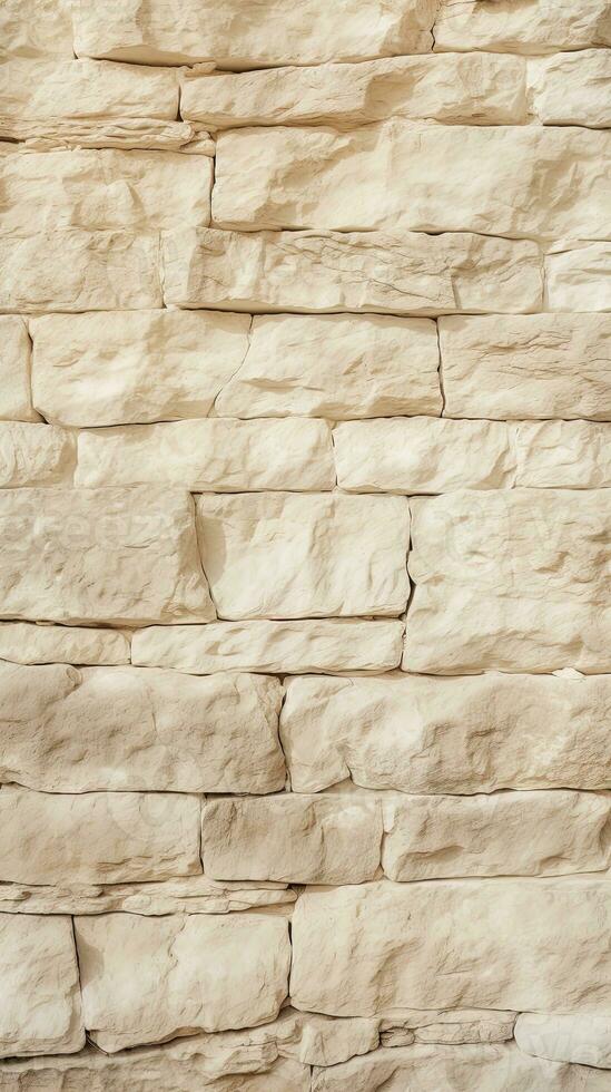 Beige stone wall texture background. ai generated photo