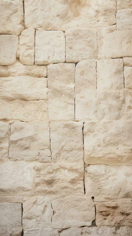 Beige stone wall texture background. ai generated photo