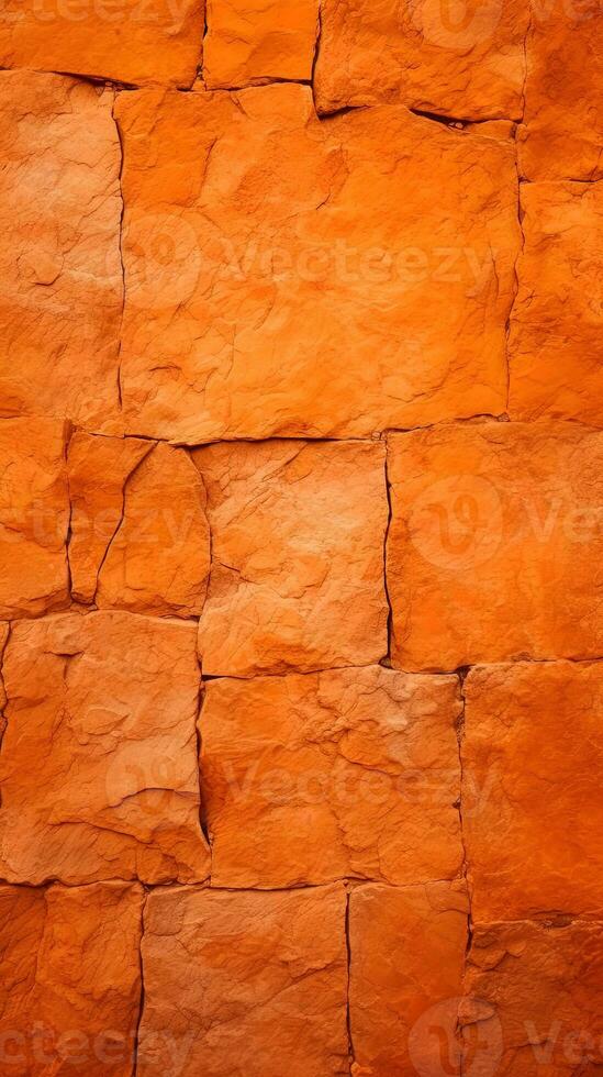 Orange stone wall texture background. ai generated photo