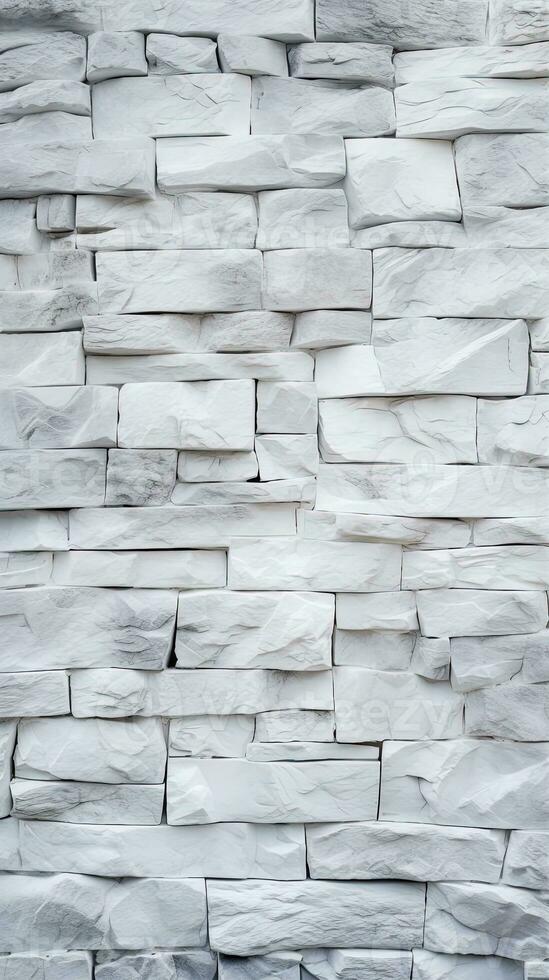 White stone wall texture background. ai generated photo