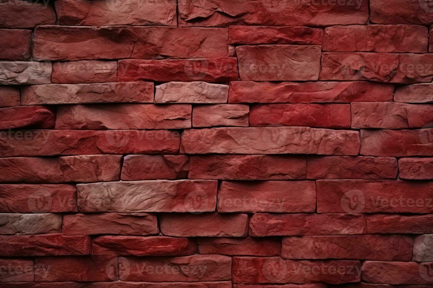 Red stone wall texture background. ai generated photo