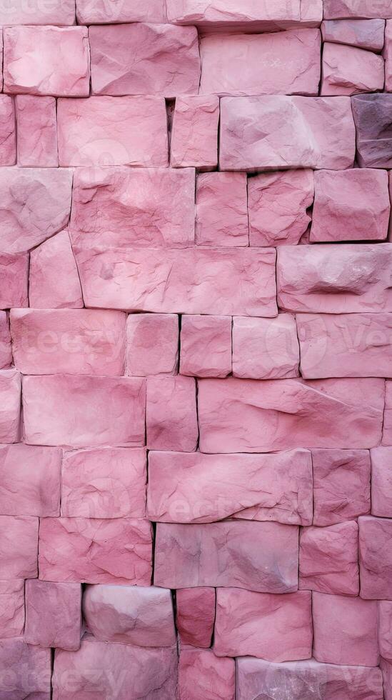 Pink stone wall texture background. ai generated photo