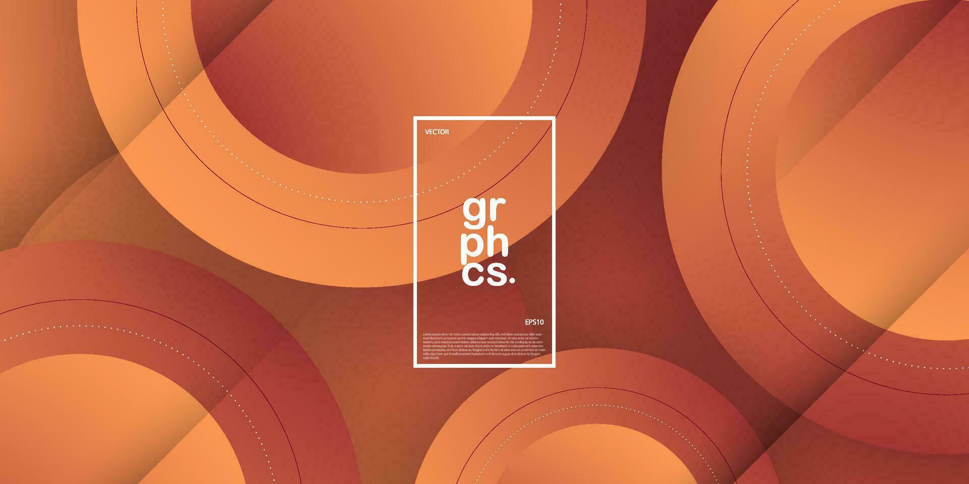 Abstract summer color gradient illustration background with 3d look and simple circle pattern. Trendy design. Eps10 vector