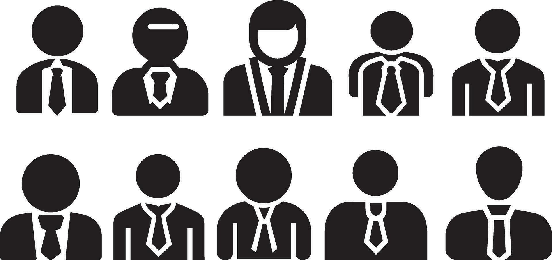 Business man vector icon pack illustration