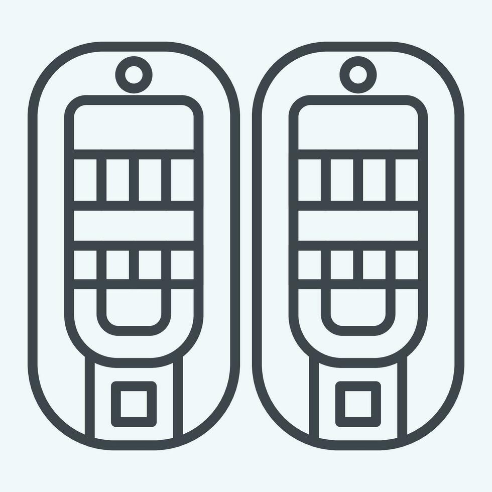 Icon Snowshoes. related to Alaska symbol. line style. simple design editable. simple illustration vector