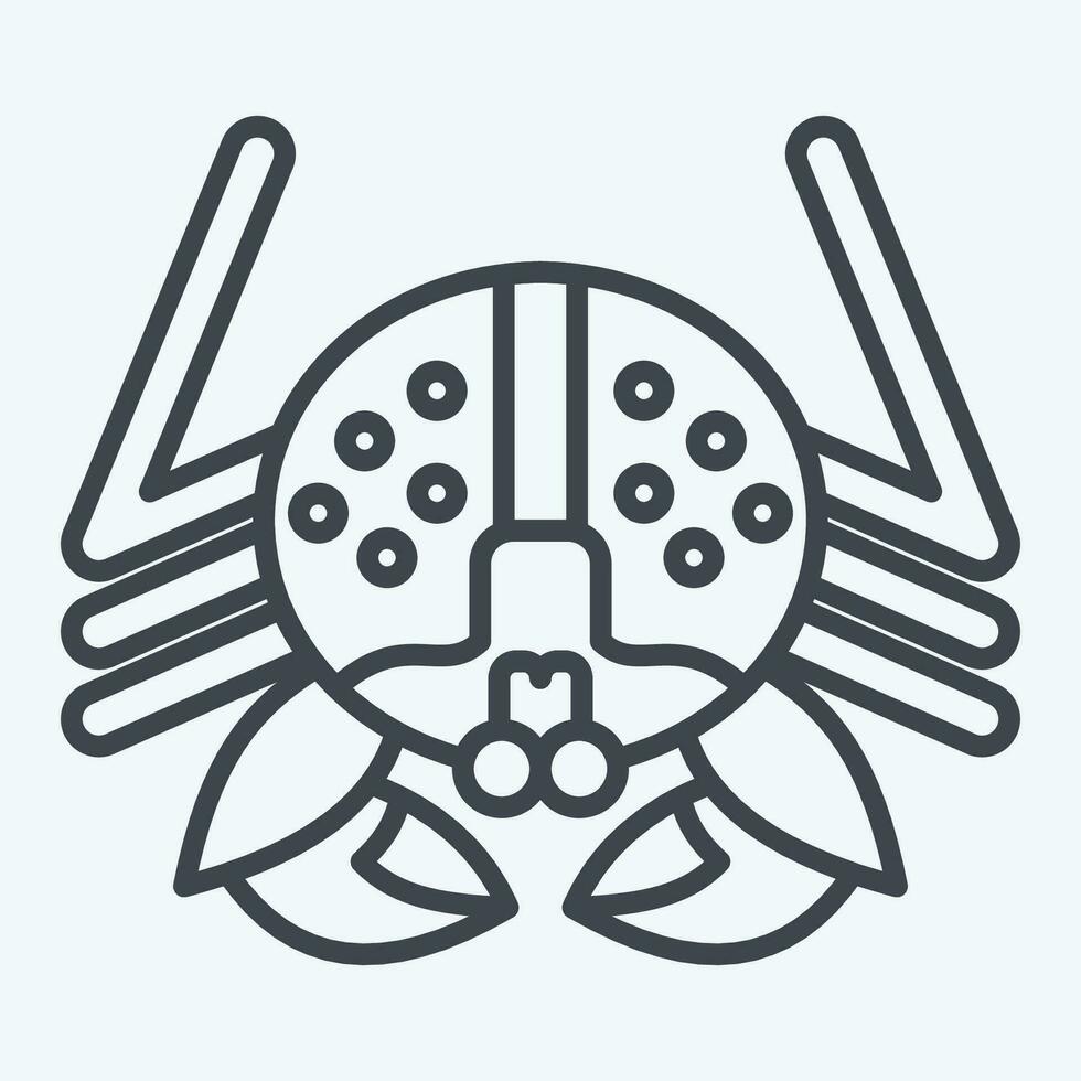 Icon Alaskan King Crab. related to Alaska symbol. line style. simple design editable. simple illustration vector